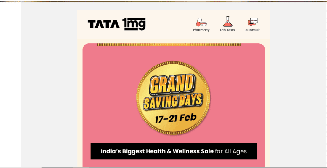 Tata 1 mg email marketing