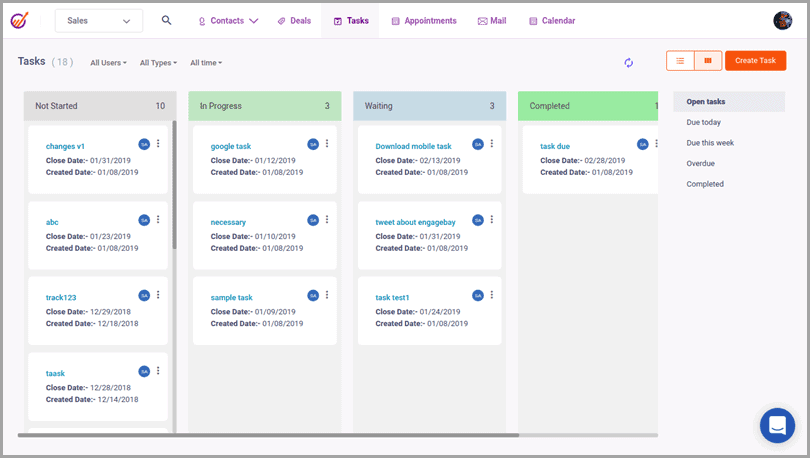 automation of task management in CRM