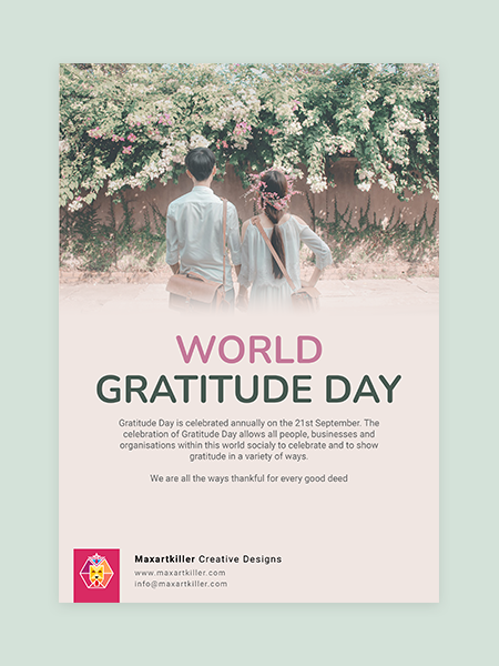 World Gratitude Day September newsletter example